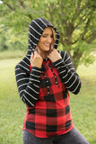 Fabulous in Red Plaid Hoodie