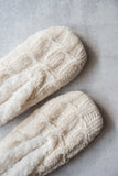 Chenille Slippers in Ivory