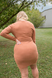 Happy Now Dress in Cognac