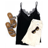 The Perfect Lace Trim Cami in Black