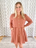 Safari Chic Button Down Dress