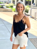 The Perfect Lace Trim Cami in Black