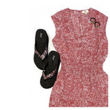 Going Places Dotted Jumpsuit in Red