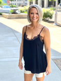 The Perfect Lace Trim Cami in Black