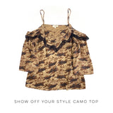 Show Off Your Style Camo Top