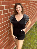The Out and About Romper in Black
