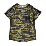 Feeling Fine Camo Sequins Top