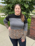 Beauty in Gray Block Top