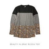 Beauty in Gray Block Top
