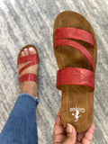 The Lydia Sandal in Red