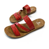 The Lydia Sandal in Red