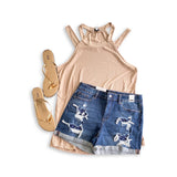 Among the Stars Judy Blue Patch Shorts