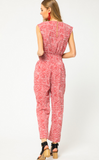 Going Places Dotted Jumpsuit in Red