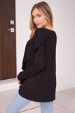 The Sophisticated Ruffle Top in Black