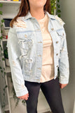 Distressed Jean Jacket Light