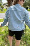 Distressed Jean Jacket Light