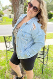Distressed Jean Jacket Light