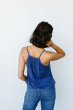 Charlize Surplice Tank In Blue*