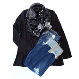 The Sophisticated Ruffle Top in Black