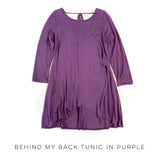 Behind My Back Tunic in Purple
