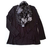 The Sophisticated Ruffle Top in Black