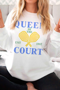 QUEEN OF THE COURT GRAPHIC SWEATSHIRT