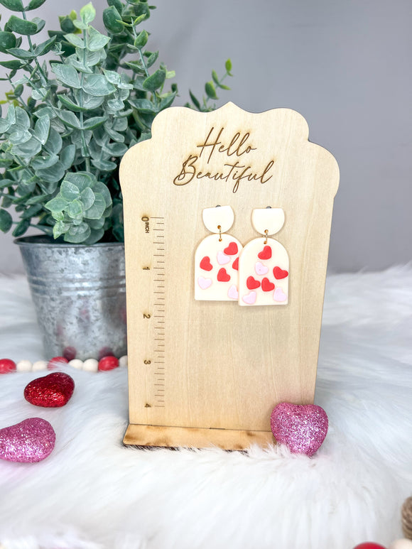 *RTS* Heart Collage Clay Earrings