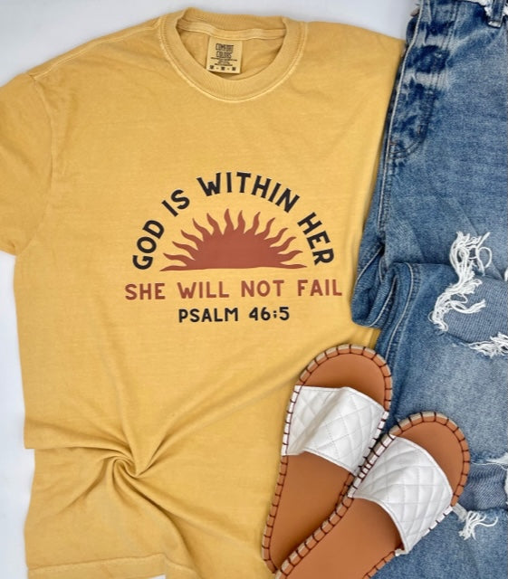God is within her tee