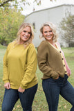 Make it Right Pullover in Olive Mustard