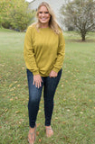 Make it Right Pullover in Olive Mustard