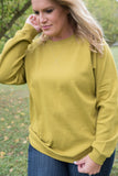 Make it Right Pullover in Olive Mustard