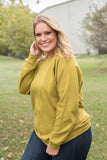 Make it Right Pullover in Olive Mustard