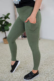 Stay As You Are Olive Leggings