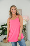 Sundown Reversible Cami in Neon Coral