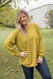 Make it Right Pullover in Olive Mustard