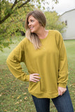 Make it Right Pullover in Olive Mustard