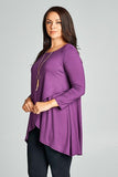 Behind My Back Tunic in Purple