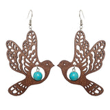 *RTS Large Wooden and Turquoise Dangles*