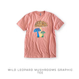 Wild Leopard Mushrooms Graphic Tee
