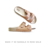 Make It So Sandals in Rose Gold