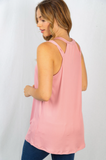 Pretty In Pink Cutout Tank