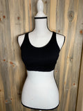 DISTRESSED BACK SPORTS BRA