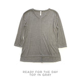 Ready for the Day Top in Gray