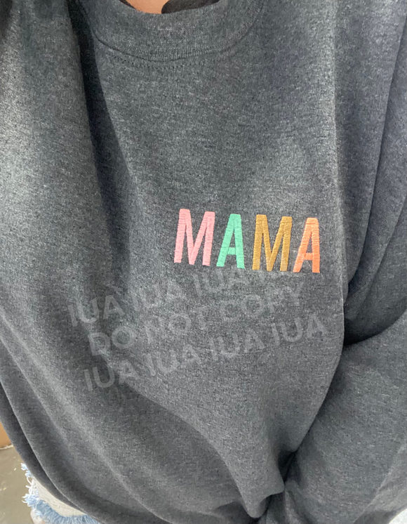 MAMA Embroidered Crew