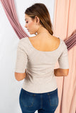 Cropped Out Top in Oatmeal